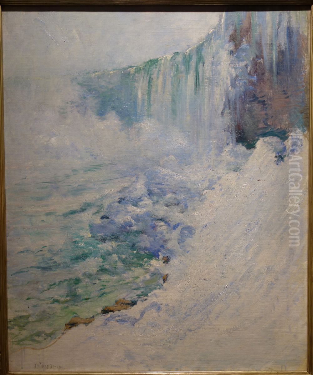 Niagara In Winter Oil Painting by John Henry Twachtman