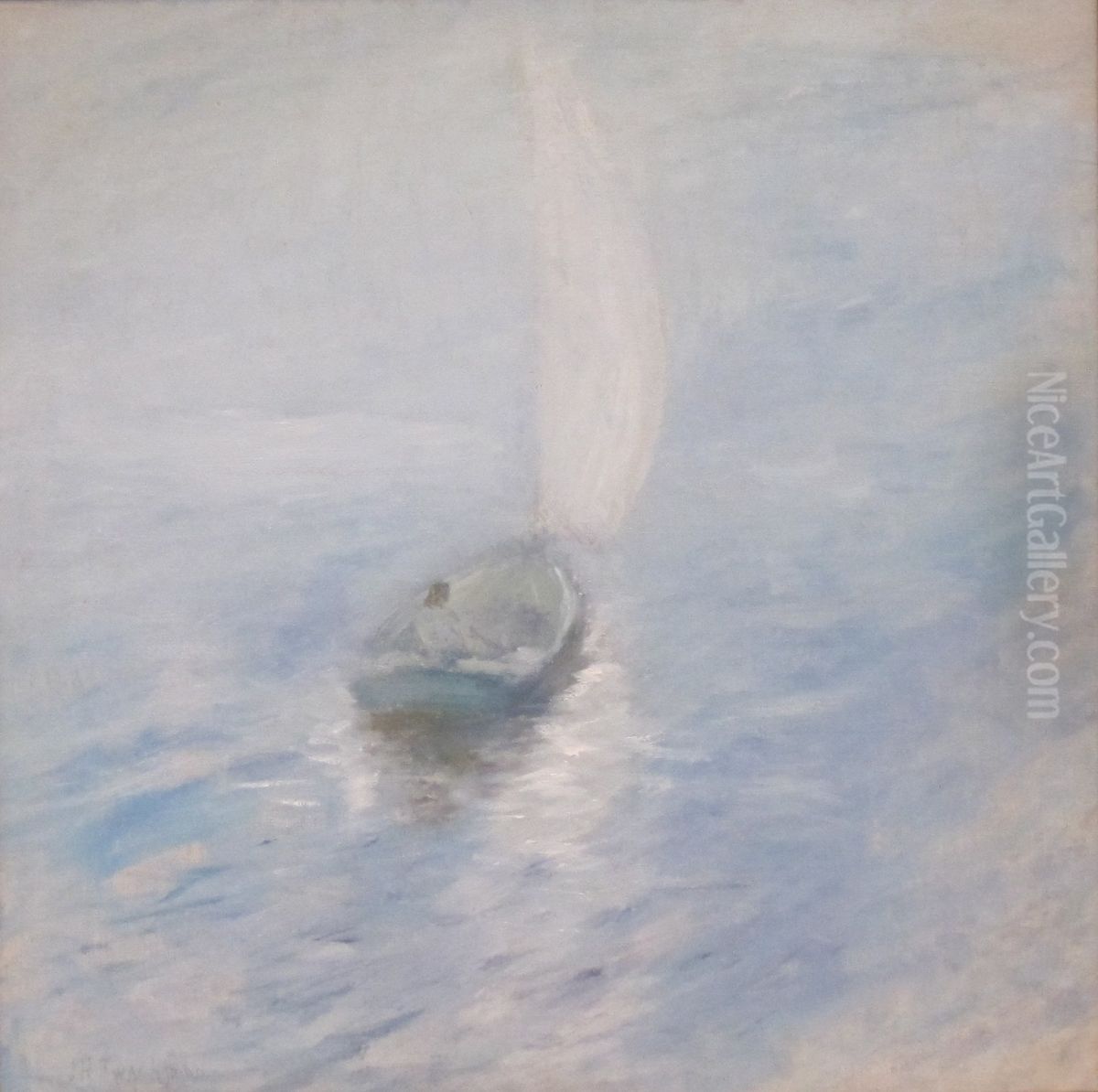 Sailing In The Mist Oil Painting by John Henry Twachtman