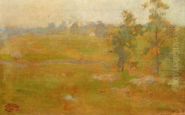 Summer Landscape Oil Painting by John Henry Twachtman