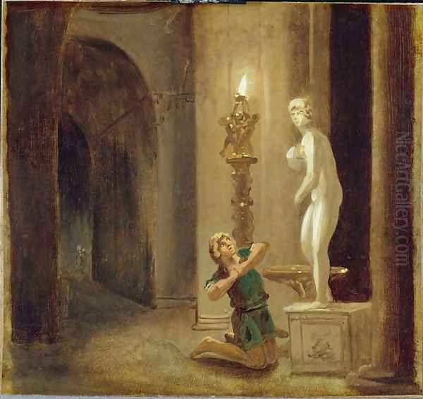 Pygmalion before the Statue of Venus, c.1800 Oil Painting by Johann Heinrich Wilhelm Tischbein I
