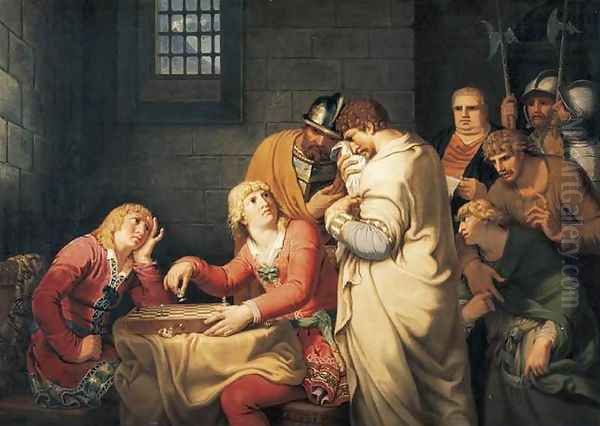 Conradin Of Swabia And Frederick Of Baden Being Informed Of Their Execution In Prison In Naples 1790s Oil Painting by Johann Heinrich Wilhelm Tischbein I