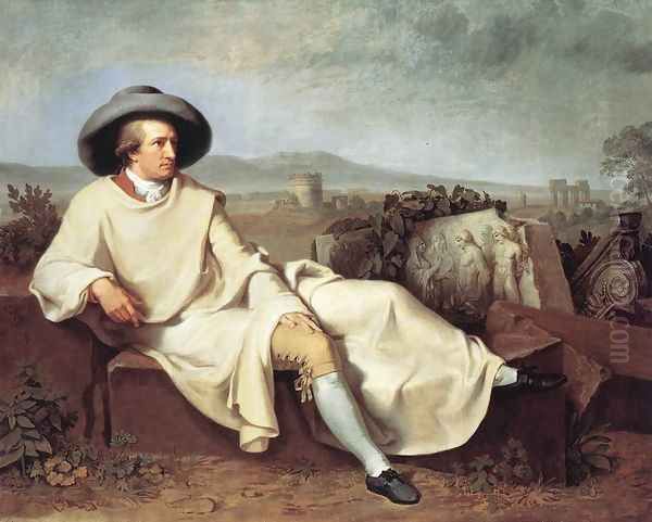 Goethe in the Roman Campagna 1786 Oil Painting by Johann Heinrich Wilhelm Tischbein I