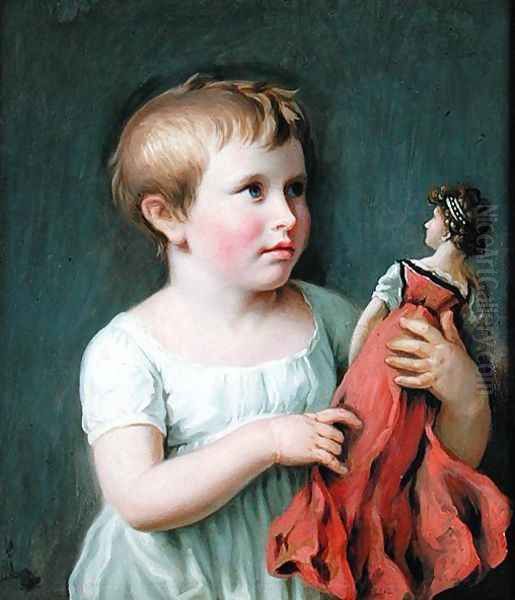 Child portrait of Cornelia Wilhelmine Amsinck, the future wife of Burgermeister Dammert 1800-61 Oil Painting by Johann Heinrich Wilhelm Tischbein I