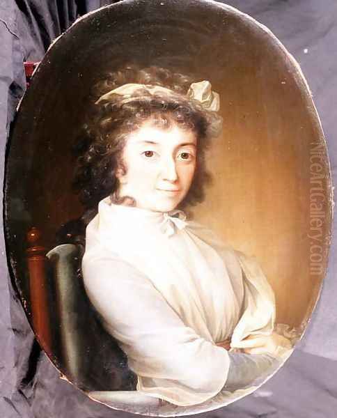 Portrait of a Lady said to be Marie Sophie Frederick of Hesse Kassel Oil Painting by Johann Heinrich Wilhelm Tischbein I