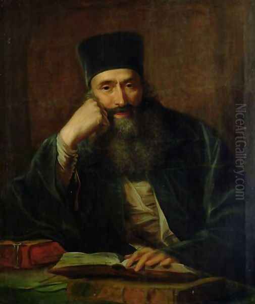 Portrait of Erasmus, Bishop of the Monastery of Aulis on Crete, 1787 Oil Painting by Johann Heinrich The Elder Tischbein