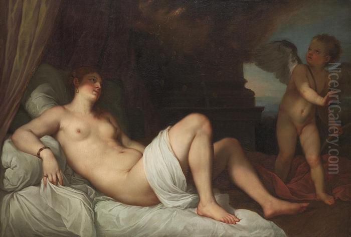 Danae Oil Painting by Tiziano Vecellio (Titian)