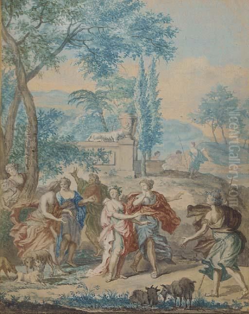 Fete Champetre Oil Painting by Tiziano Vecellio (Titian)