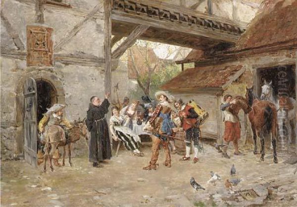 The Amusing Gesture Oil Painting by Wilhelm Velten