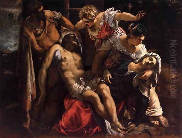 Lamentation over the Dead Christ 2 Oil Painting by Jacopo Tintoretto (Robusti)