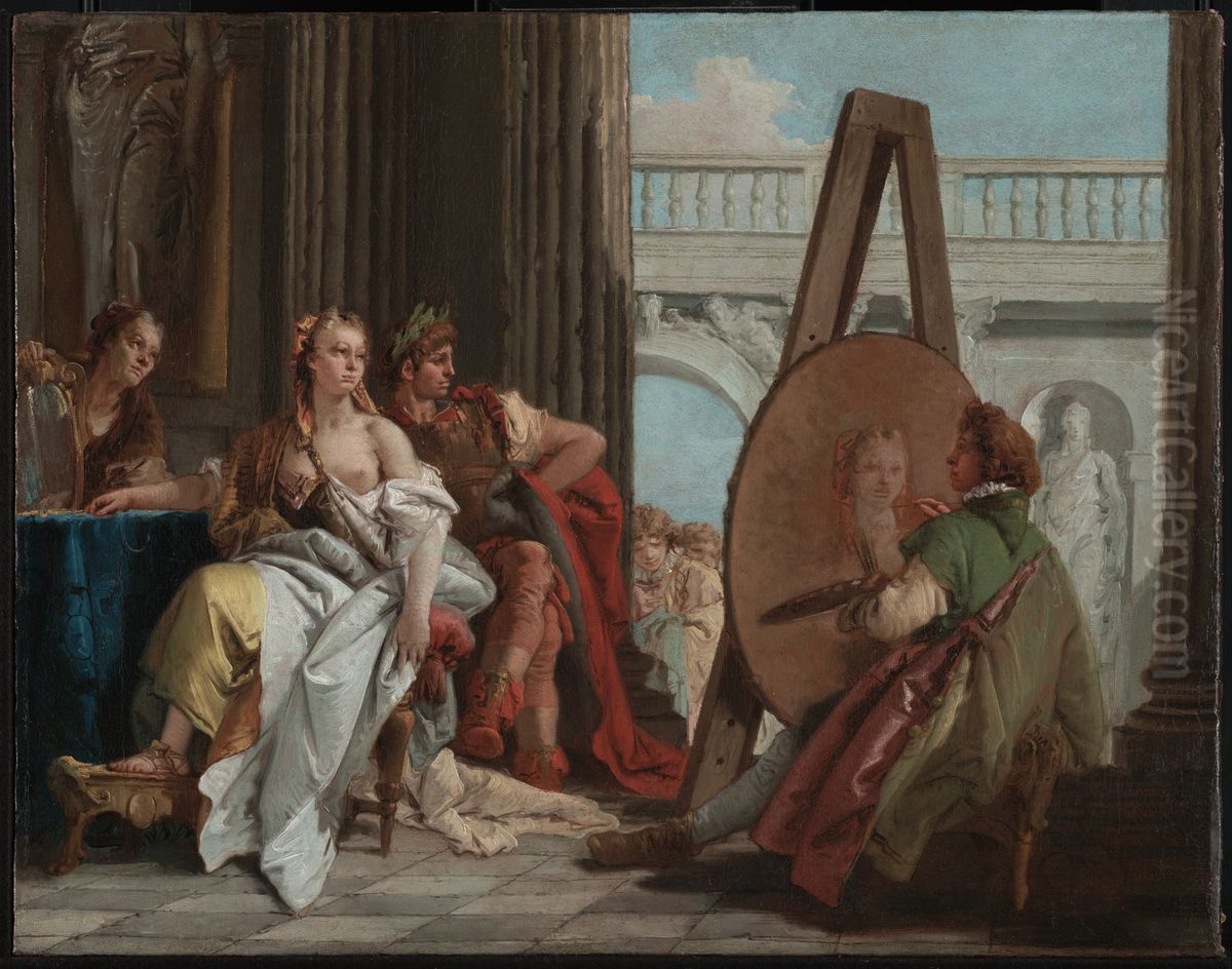 Alexander the Great and Campaspe in the studio of Apelles Oil Painting by Giovanni Battista Tiepolo