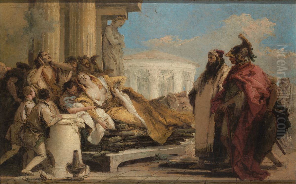 Death of Dido Oil Painting by Giovanni Battista Tiepolo