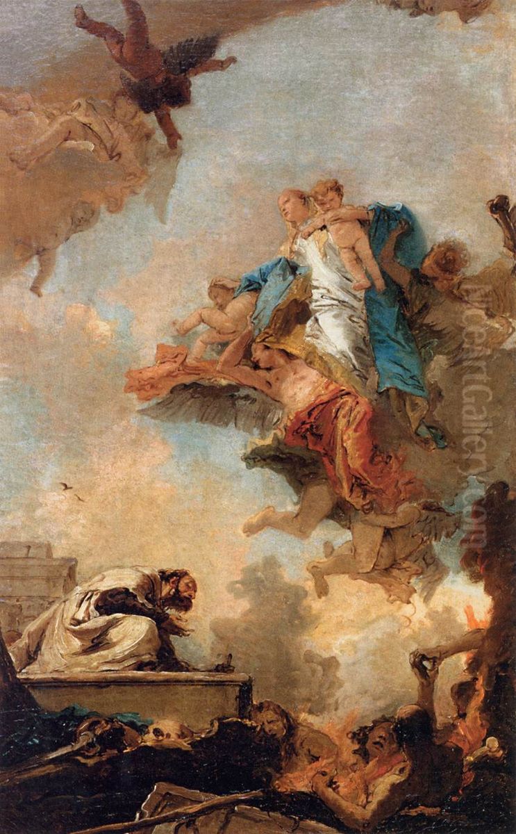 Apparition of the Virgin to St Simon Stock Oil Painting by Giovanni Battista Tiepolo