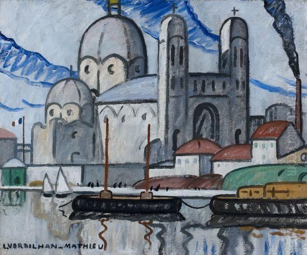 Marseille, La Cathedrale (la Major) Oil Painting by Louis-Mathieu Verdilhan