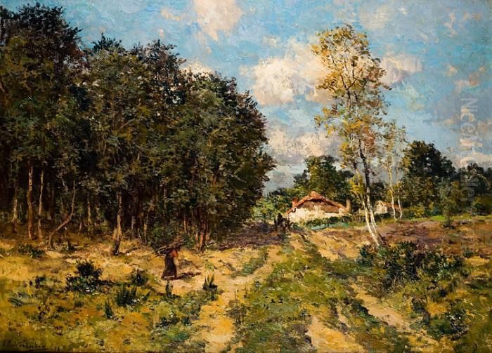 Rammasseuse De Bois Mort Dans Un Paysage Oil Painting by Isidore Verheyden