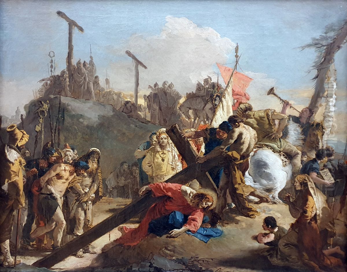 Christ Carrying the Cross Oil Painting by Giovanni Battista Tiepolo