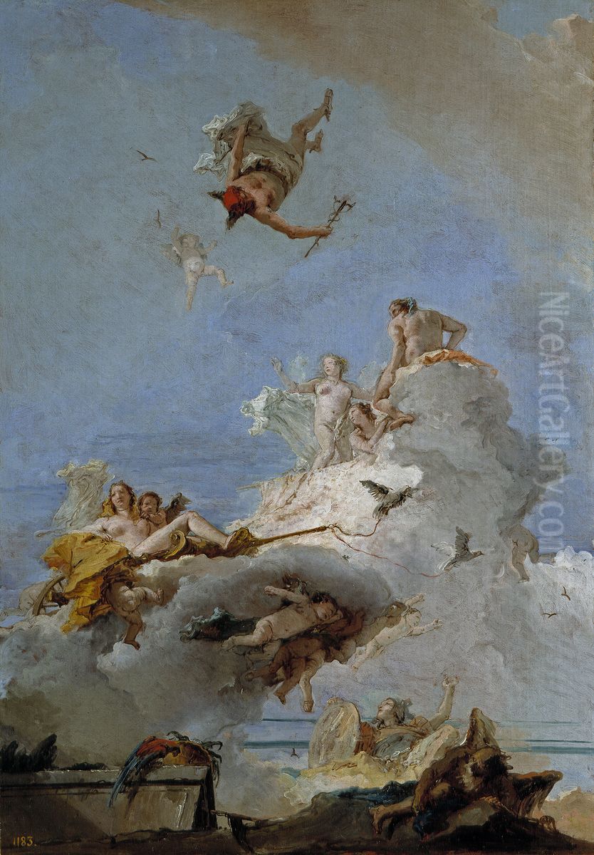 Olymp Oil Painting by Giovanni Battista Tiepolo