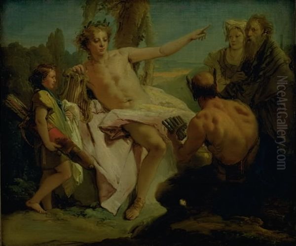 Apollo and Marsyas Oil Painting by Giovanni Battista Tiepolo