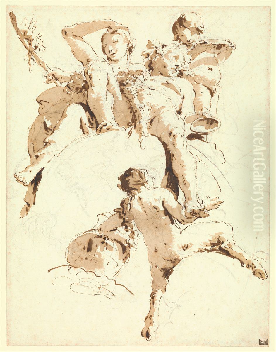 Bacchus and Ariadne Oil Painting by Giovanni Battista Tiepolo