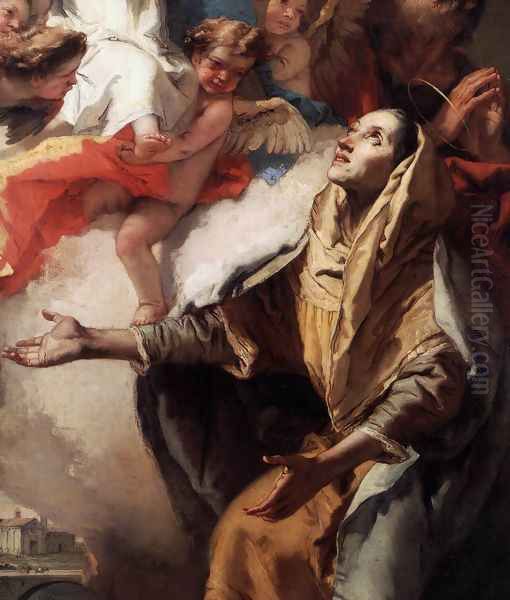 The Vision of St Anne (detail) 1759 Oil Painting by Giovanni Battista Tiepolo
