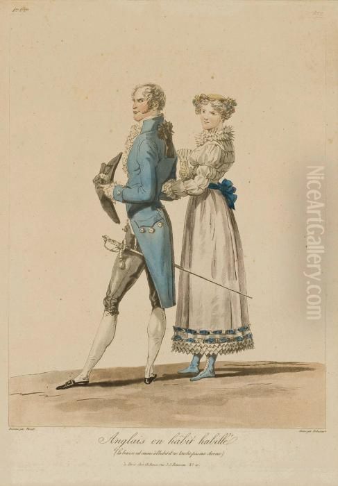 Adieu D'un Russe A Une Parisienne Oil Painting by Carle Vernet