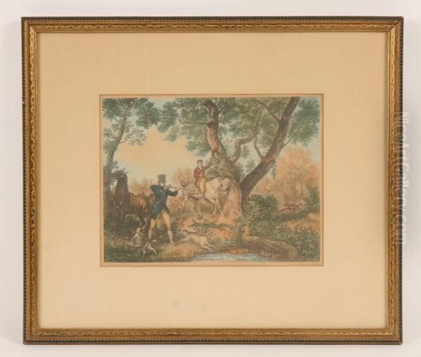 Sporting Scene Oil Painting by Carle Vernet