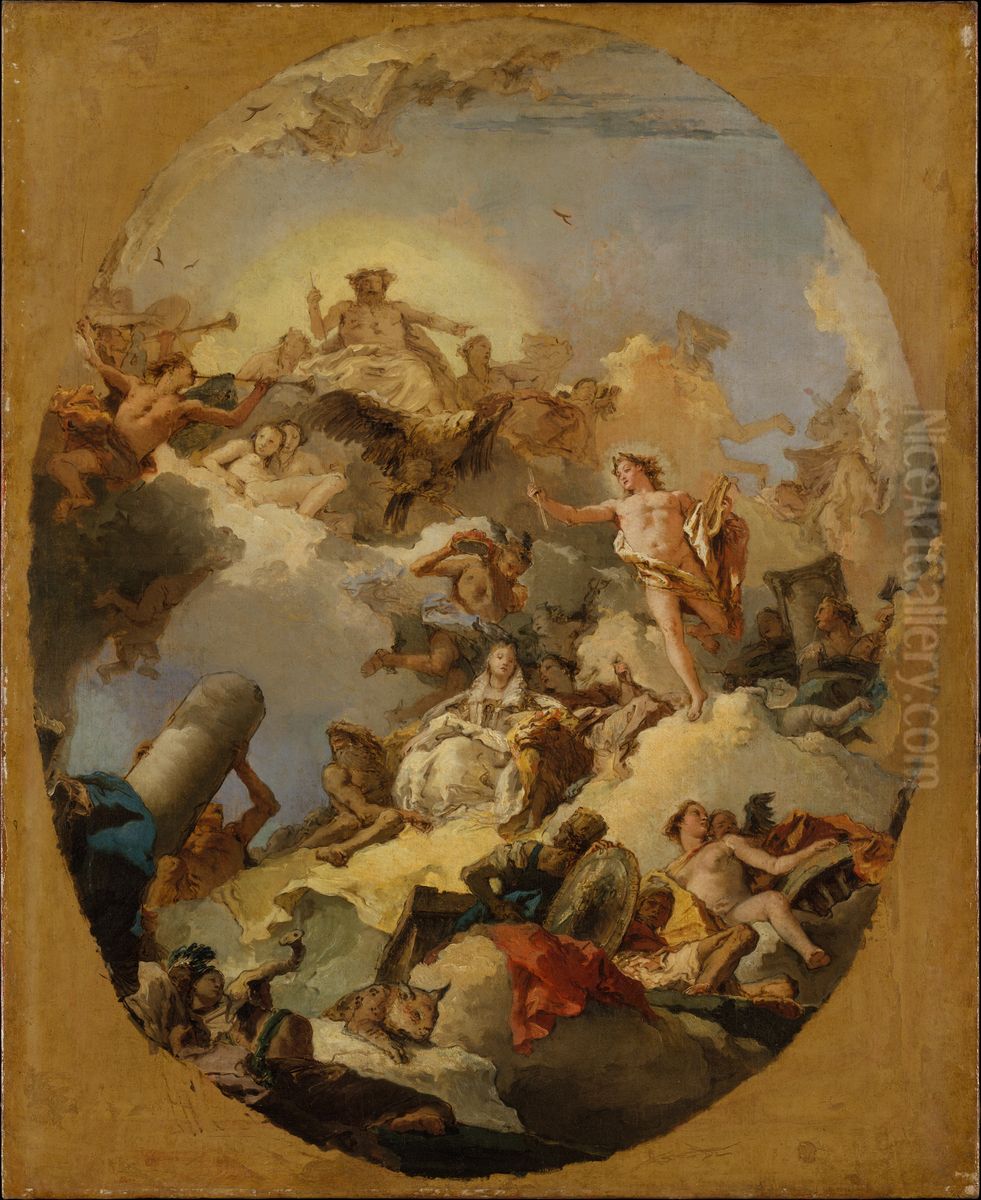 The Apotheosis of the Spanish Monarchy Oil Painting by Giovanni Battista Tiepolo