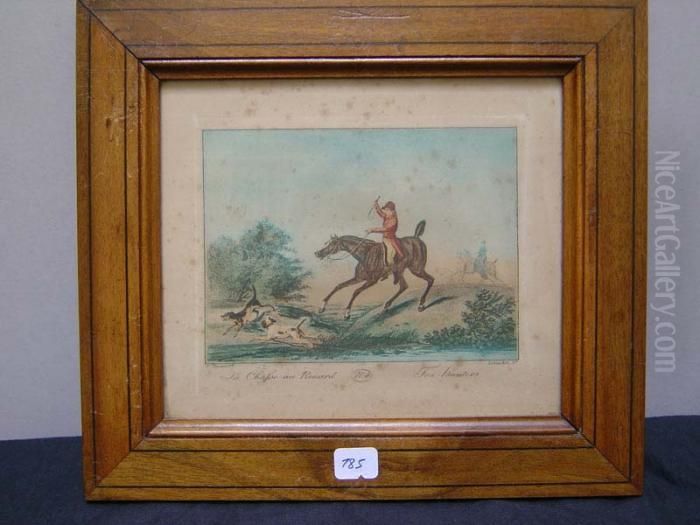 < La Chasse Au Renard >, Suite De Six Gravures Oil Painting by Carle Vernet