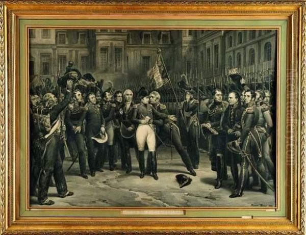  Les Adieux De Napoleon 1er A La Garde Imperiales, Fontainebleau Le 20 Avril 1814  Oil Painting by Horace Vernet