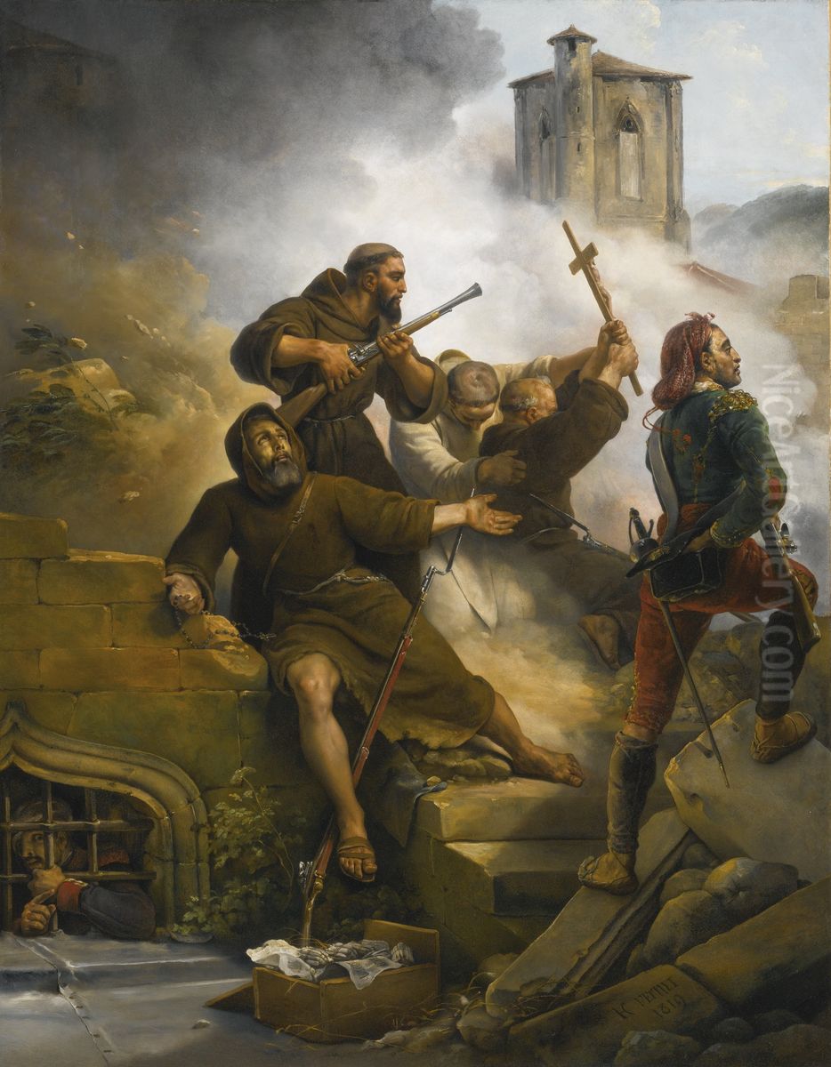 The Siege Of Saragossa Oil Painting by Horace Vernet