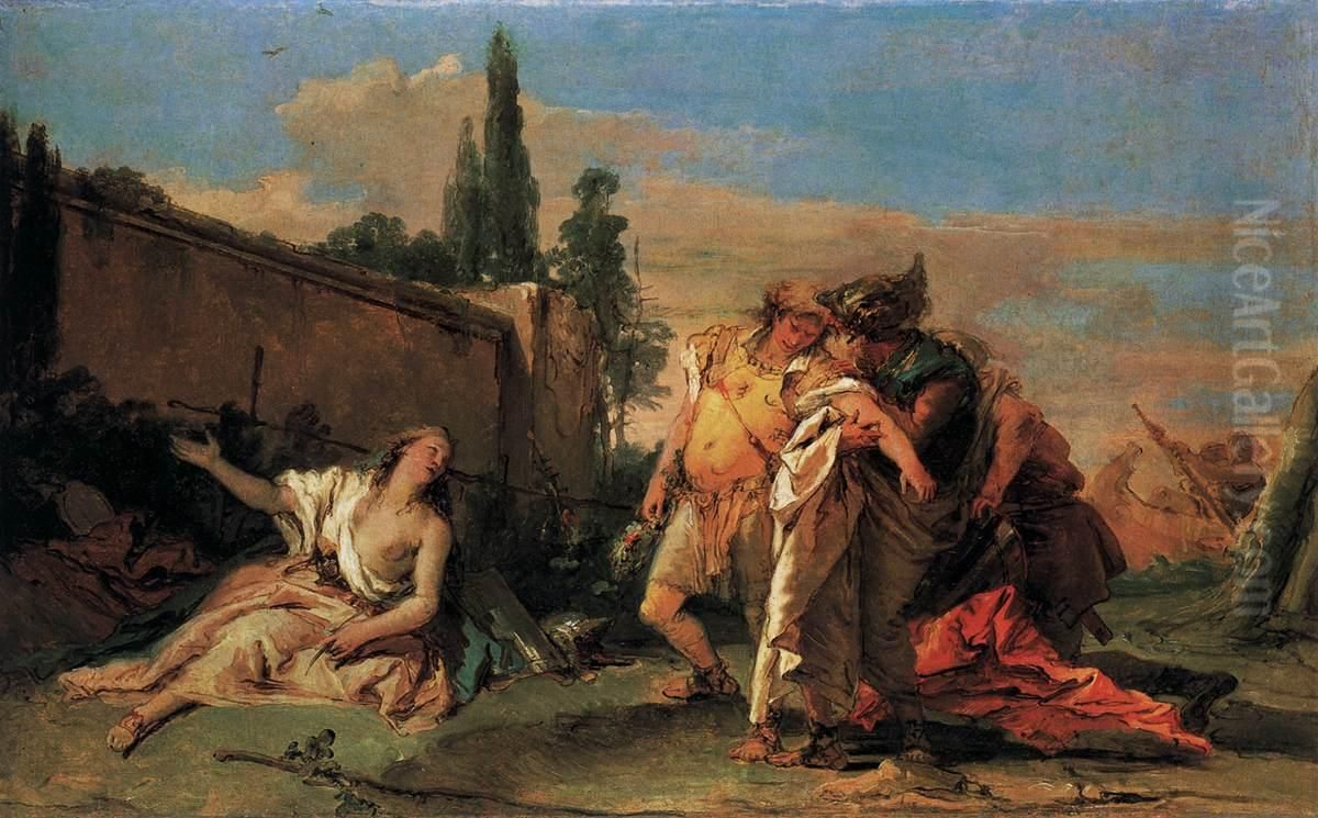 Rinaldo's Departure from Armida Oil Painting by Giovanni Battista Tiepolo