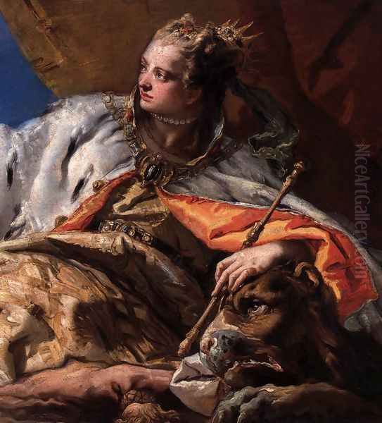 Neptune Offering Gifts to Venice (detail 2) Oil Painting by Giovanni Battista Tiepolo