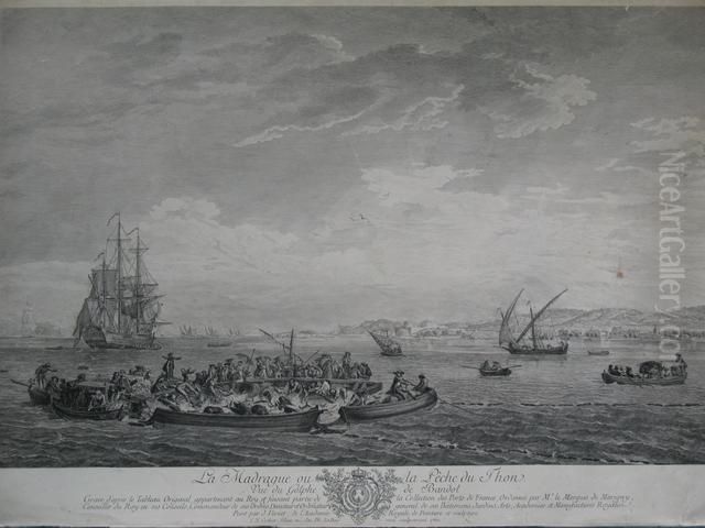 La Madrague Ou La Peche Au Thons Oil Painting by Claude-joseph Vernet