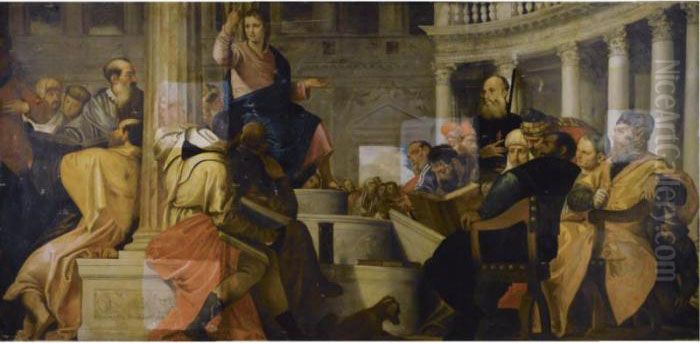 Christ Amongst The Doctors Oil Painting by Paolo Veronese (Caliari)