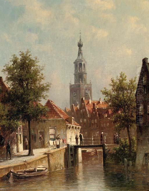 A Capriccio View Of Alkmaar In Summer Oil Painting by Pieter Gerard Vertin