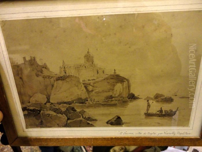 Soccorso, Napoli Oil Painting by Achille Vianelli