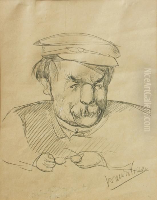 Ritratto Di Il Favilla, Vecchiopittore Oil Painting by Lorenzo Viani