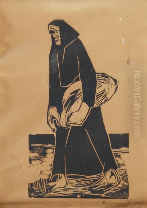 Mendicante Oil Painting by Lorenzo Viani