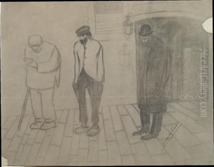 Personaggi Della Ruche Oil Painting by Lorenzo Viani