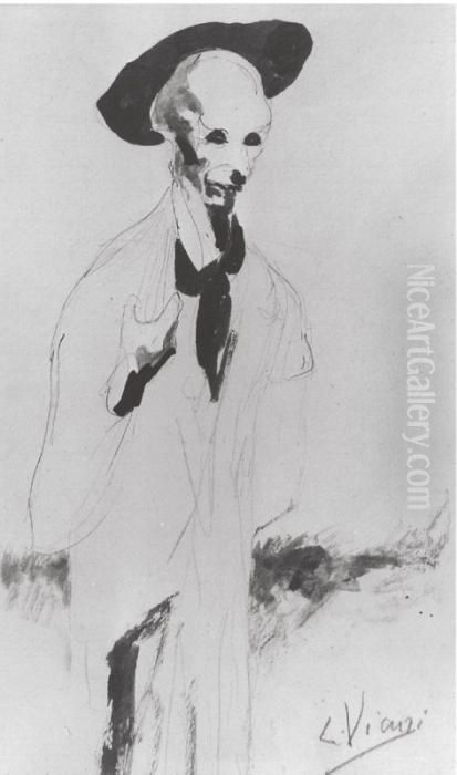 Anarchico Oil Painting by Lorenzo Viani