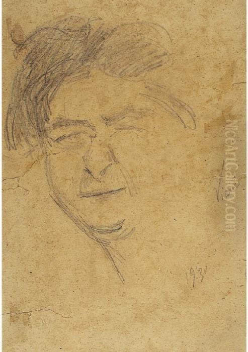 Autoritratto Oil Painting by Lorenzo Viani