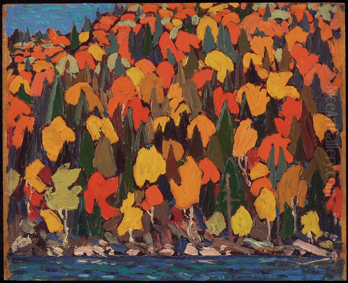 Autumn Foliage Oil Painting by Tom Thomson