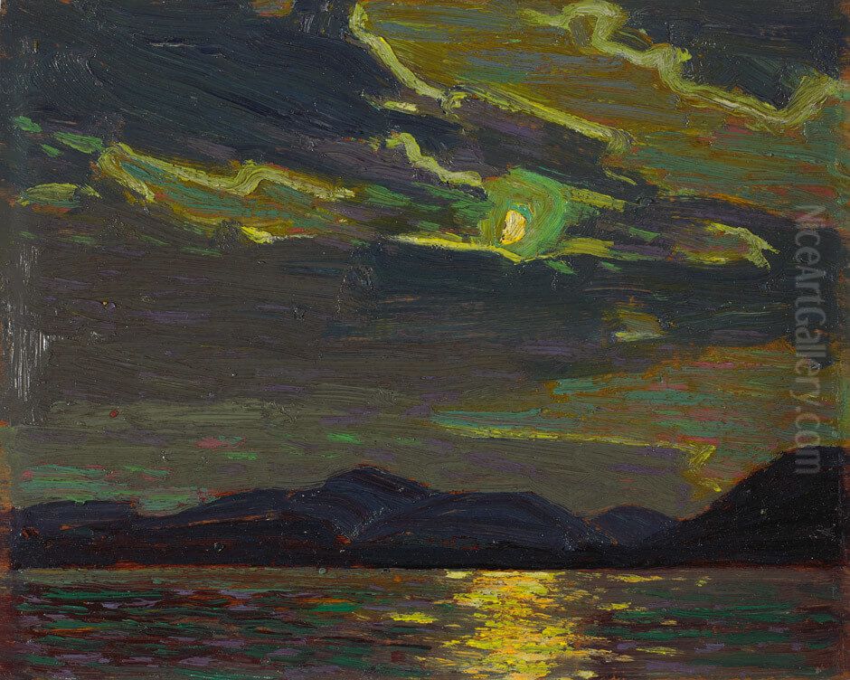 Hot Summer Moonlight Oil Painting by Tom Thomson