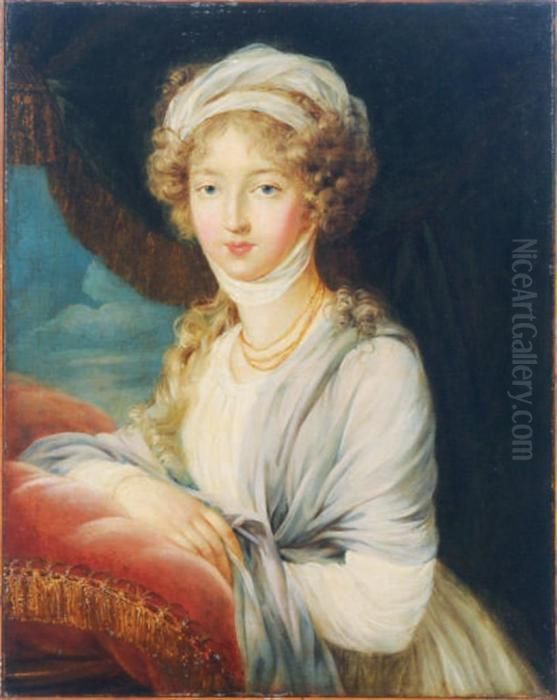 Portrait Of Grand Duchess 
Elisabeth Alexievna, Wife Of The Futureemperor Alexander I Of Russia Oil Painting by Elisabeth Vigee-Lebrun