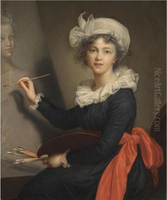 Portrait Of The Artist Oil Painting by Elisabeth Vigee-Lebrun
