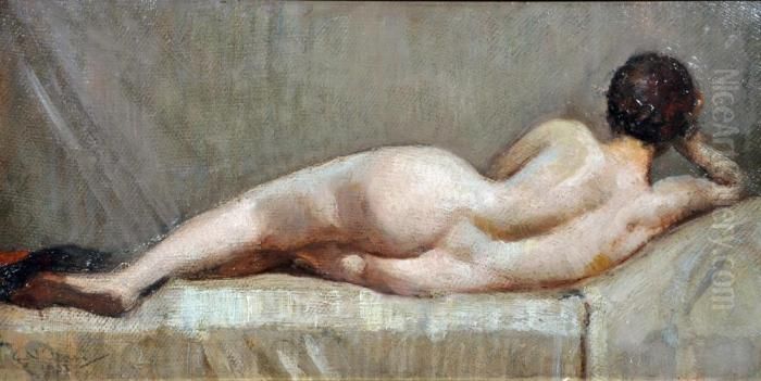 Nudo Di Donna Oil Painting by Gennaro Villani