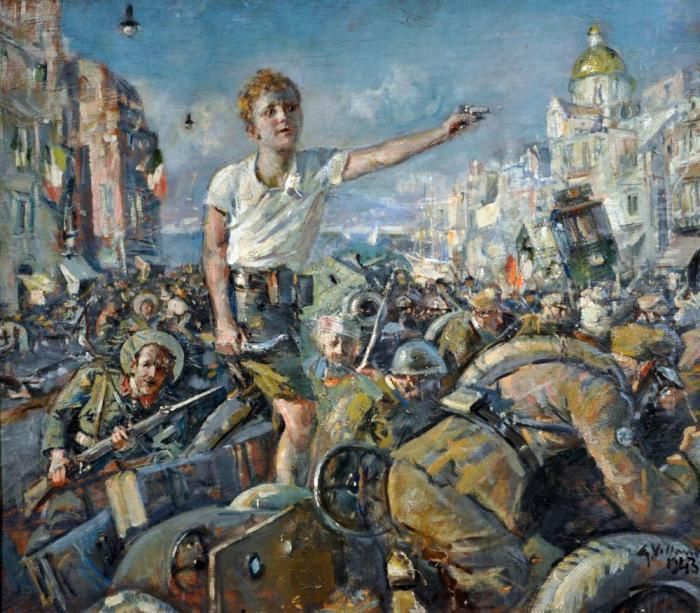 Le Quattro Giornate Oil Painting by Gennaro Villani