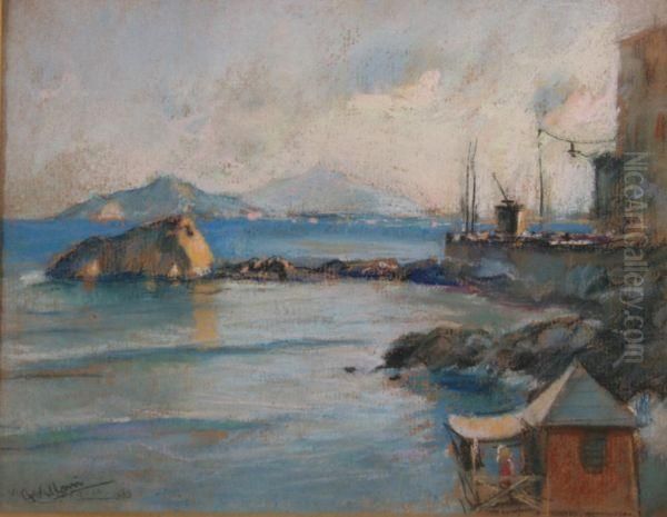 Marina Oil Painting by Gennaro Villani