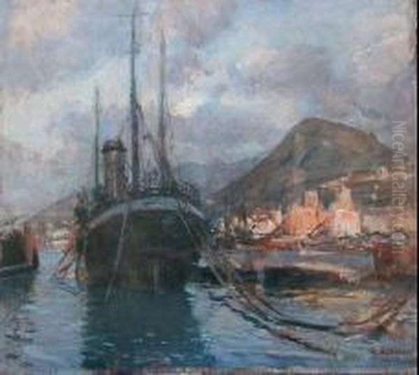 Porto Di Castellamare Di Stabia Oil Painting by Gennaro Villani