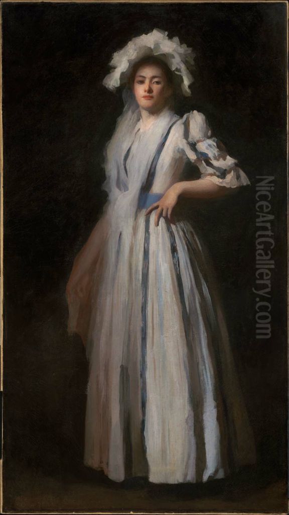 My Sister Lydia Oil Painting by Edmund Charles Tarbell