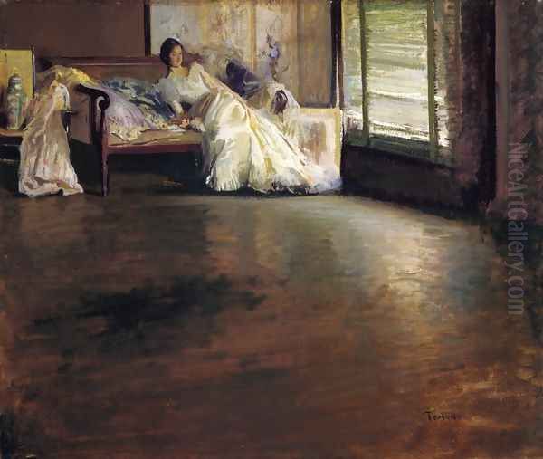 Across the Room (aka By the Window or Leisure Hour) Oil Painting by Edmund Charles Tarbell
